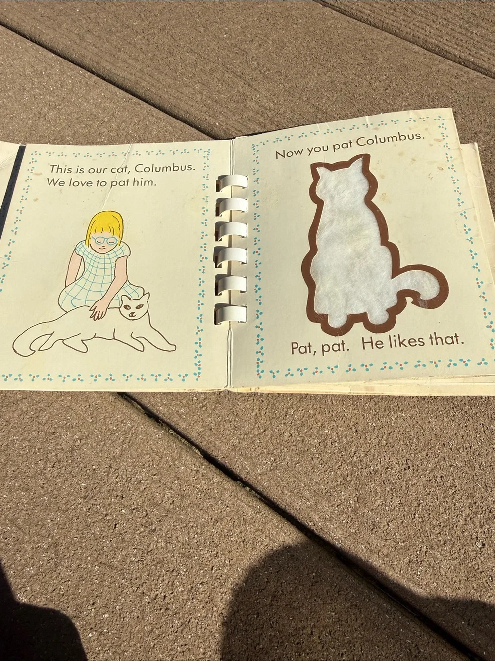 First Edition 1984 Pat the Cat by Edith Kunhardt Touch-and-Feel Illustrated Book